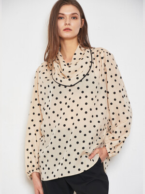 cowl scarf blouse(BG)