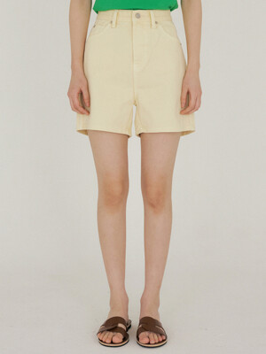 KST TWILL COTTON SHORTS YELLOW