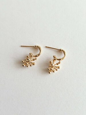 Blossom drop earring [silver/gold]