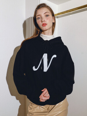 N CORSET HOODIE-BLACK