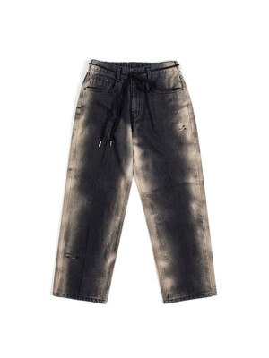 BBD Side Bleached Denim pants (Charcoal)