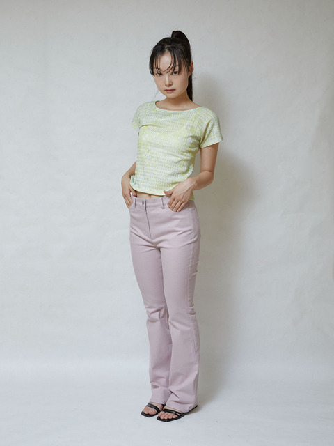 팬츠,팬츠,데님 - 리즘 (rysm) - Boots cut cotton pants - Grayish Blue