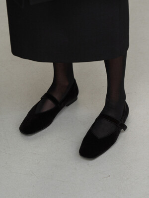 Rowie mary jane shoes Velvet Black