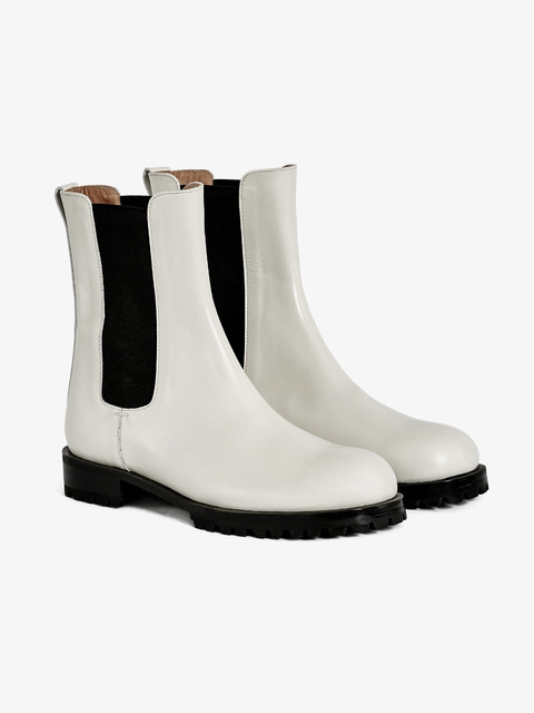 부츠 - 누트 (Neute) - 30mm Rondo Round-Toe Chelsea Boots (Ivory)