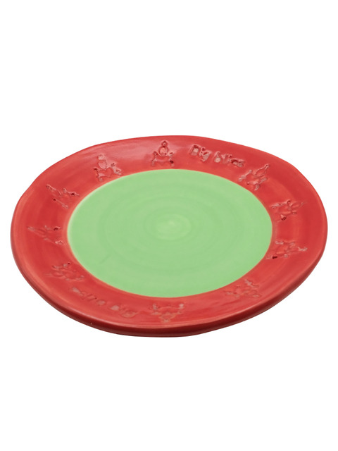 홈데코 - 엔프프 (nff) - ceramic plate-red green