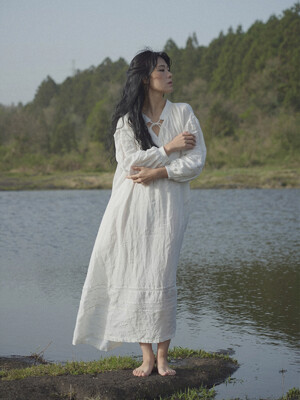 Claudel lace touch dress - warm white  클로델 레이스 터치 드레스 - 웜화이트