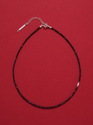 Black Swan Spinel Pearl Point Necklace