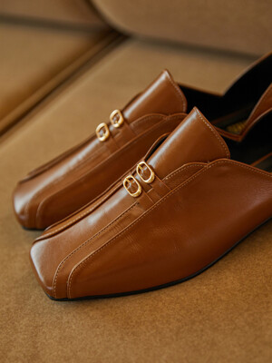 Belt loafer / 벨트 로퍼 (Camel brown)