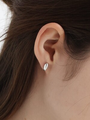 [Silver 925] Midnight Pebble Earrings SE205 - Glossy