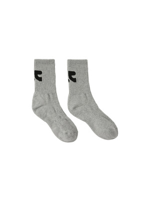 RR LOGO MID SOCKS - GREY