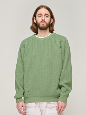 CB RAGLAN ROUND KNIT (GREEN)