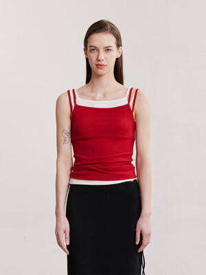 DOUBLE STRAP SLEEVELESS (RED)