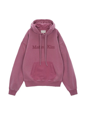 PIGMENT DYING LOGO HOODY IN PINK