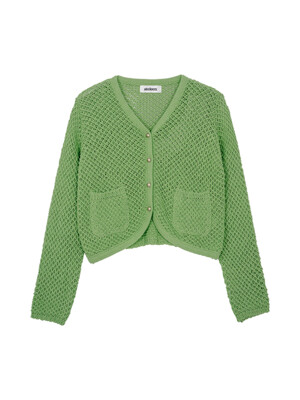 Lana V-Neck Button Knit Cardigan (Green)