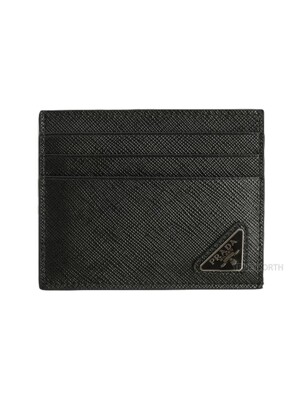 [프라다] 24SS 남성 2MC223 QHH F0002 삼각 로고 사피아노 카드 지갑 블랙
