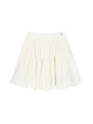 frill cotton culotte pants- U1F25WSL030