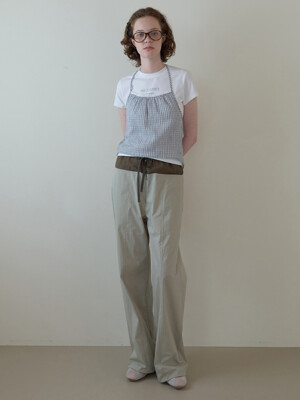 SHEER HIPSTER PANTS_KHAKI