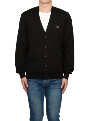MAISON KITSUNE 메종키츠네 볼드 폭스헤드 남성 가디건 MM00509KT1036 P199