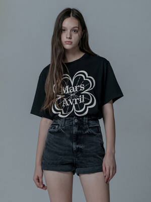 CLOVER TSHIRT_BLACK CREAM