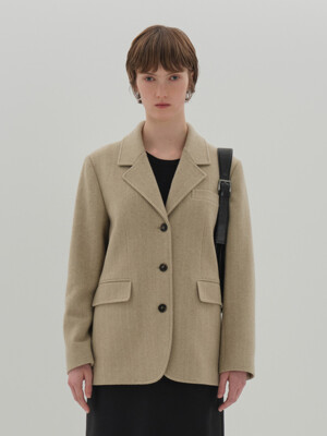 herringbone wool jacket_lime butter