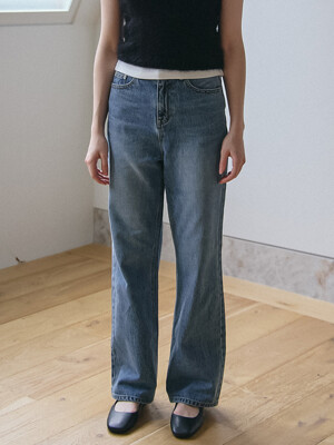 SEMI WIDE DENIM PANTS_MEDIUM INDIGO