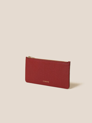 Jenna Flat Long Wallet (Dark Red)_RCWDX24612RED