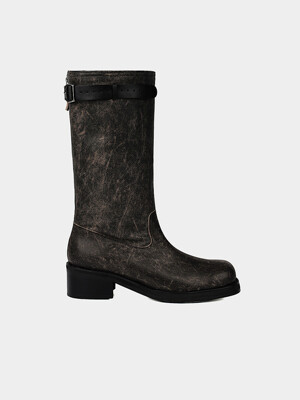 [단독] 041 Reiki two ways stomper boots (Washed brown)