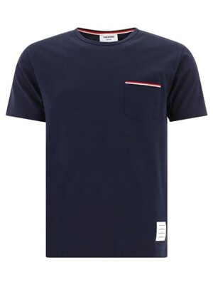 24FW 톰브라운 RWB 트림 포켓 반팔 티셔츠 MJS010A01454415