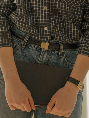 Minimal metal buckle belt_[2color]