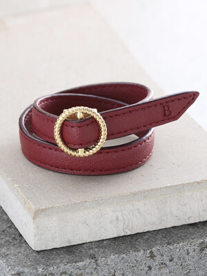 Maro Leather Bracelet - Wine