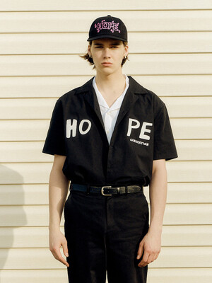 Hope generation embroidered shirts black