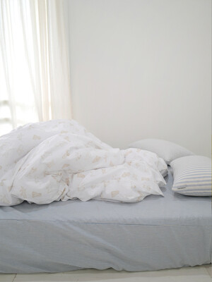 Blue stripe mattress cover