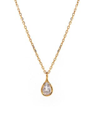 Crystal Water drop Necklace (Silver925)