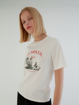 Double High Gauge Rabbit Standard Fit Short T-shirts[Off-White]