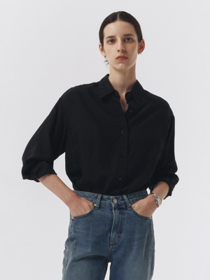 SILKY SHIRT BLACK_UDBL2C202BK