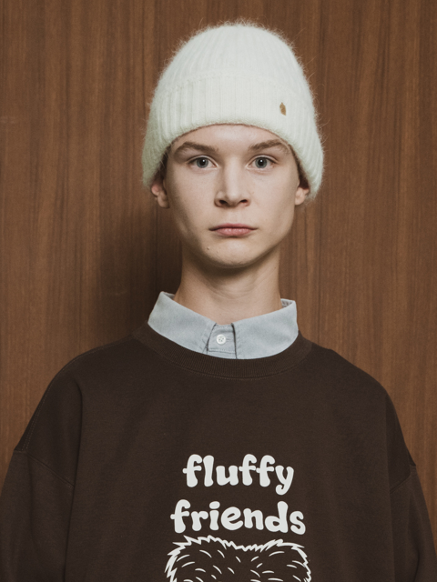 모자 - 꼬모니노즈 (COMONINOZ) - 앙고라 비니 [CN]22FW ANGORA GOLGI BEANIE