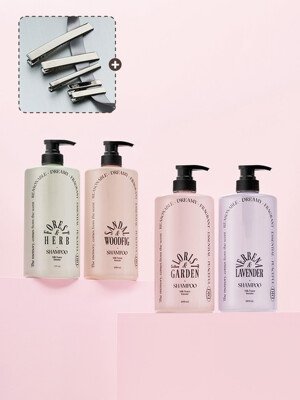 [헤어핀증정][2개묶음] 밀크프로틴 인텐시브 샴푸 4종 1000ml+1000ml
