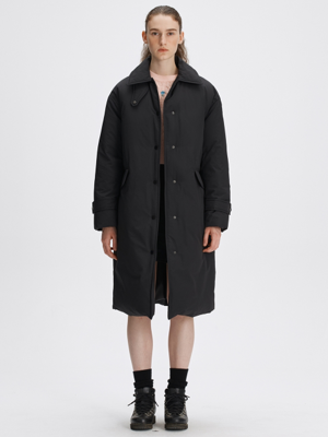 Goose down long coat - BLACK (HSJU2DH34BK)