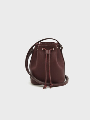 mini bucket bag / burgundy
