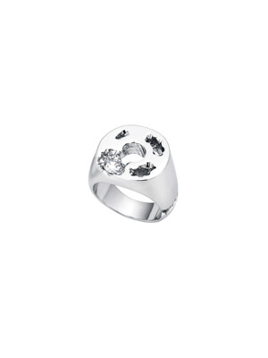 no.309 round meteor ring silver