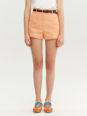 SECEDA Stitch detailed shorts (Orange)