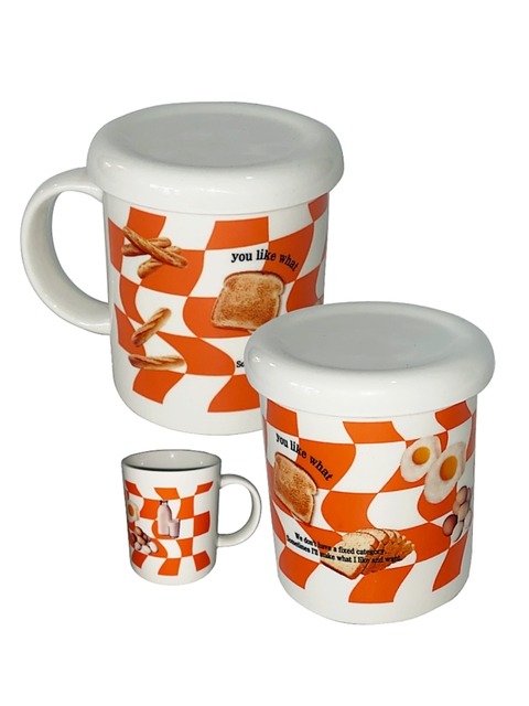 키친 - 유라이크왓 (you like what) - Checker Simple Mug (Morning, Orange)