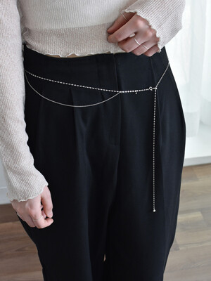 glitter layered chain belt