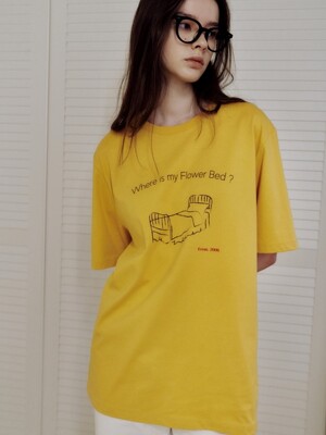 FLOWER BED Over fit T-shirts_Yellow