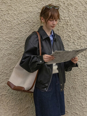 OCTAVIA eco leather bomber jacket_black