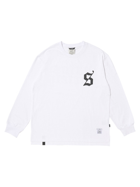 티셔츠 - 스티그마 (STIGMA) - OLD LETTER  OVERSIZED LONG SLEEVES T-SHIRTS WHITE