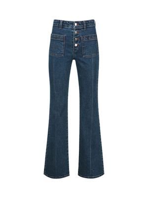 BUTTONED BOOTCUT JEANS