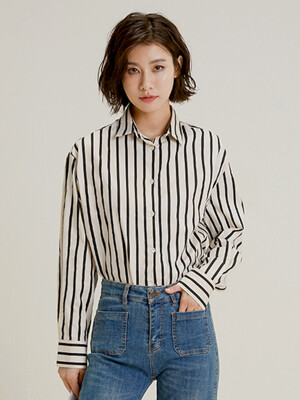 LS_French vintage striped shirt