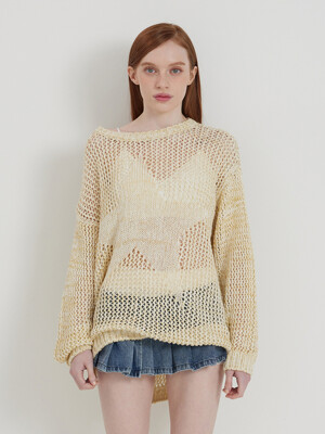 IVORY STAR SEE-THROUGH KNIT