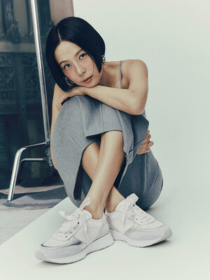 [김나영 착용] Mesh combi sneakers(white)_DG4DS24029WHT